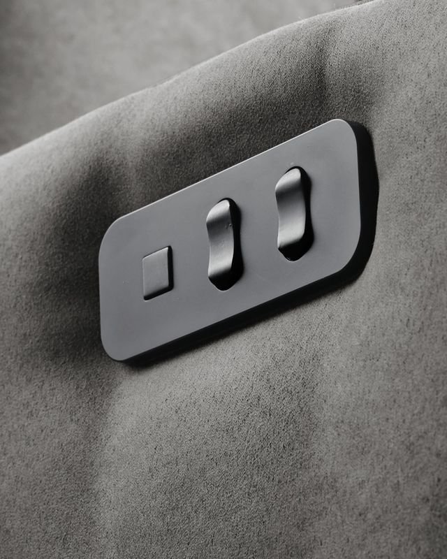 Relaxfauteuil Ponti HR-schuim zitting elektrisch verstelbaar antraciet