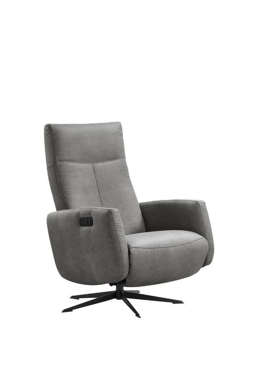 Relaxfauteuil Ponti HR-schuim zitting elektrisch verstelbaar antraciet