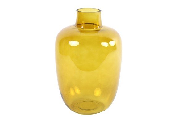 Vaas Garrafa geel glas, 23x38 cm