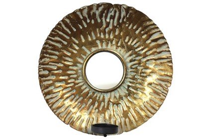 Spiegel met theelichthouder Bordena goud, 22,5x4 cm