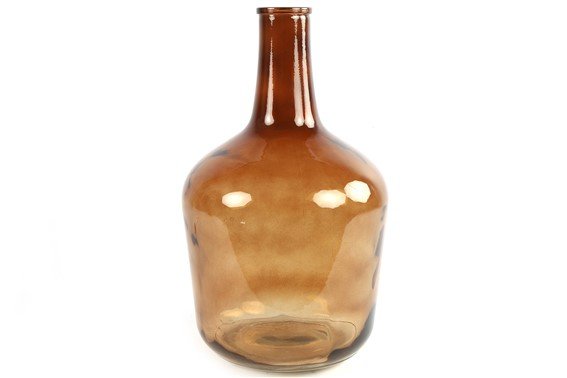 Fles Garrafa bruin glas, 25x42 cm