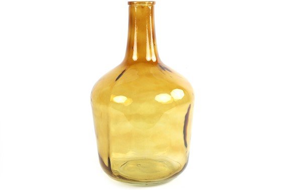 Fles Garrafa oker glas, 25x42 cm