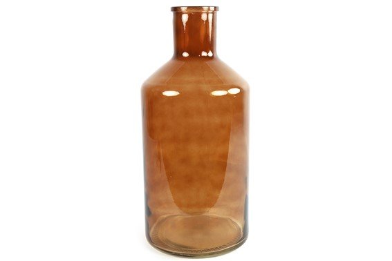 Fles Garrafa bruin glas, 24x51 cm
