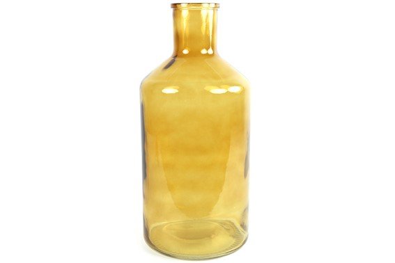 Fles Garrafa oker glas, 24x51 cm