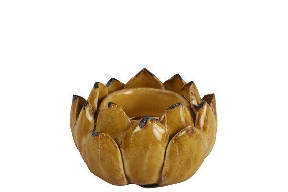 Theelichthouder Salvaggio bruin, 8,5x5 cm