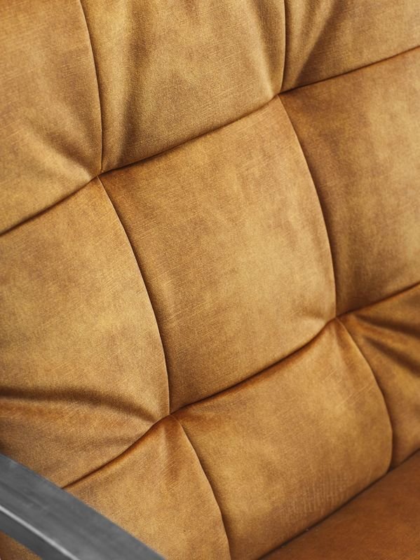 Fauteuil Metal HR-schuim/viscoschuim zitting cognac