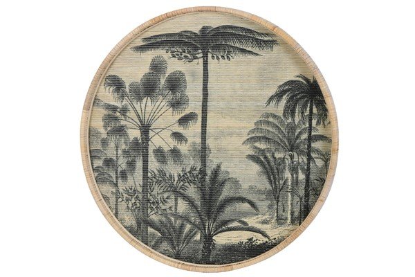 Wanddecoratie Marene zwart-wit velvet, 58x4 cm