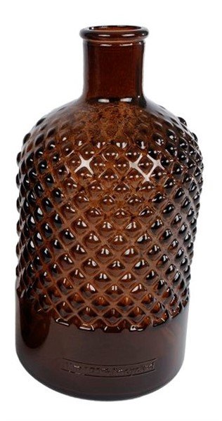Vaas Calliani bruin glas, 12x22 cm