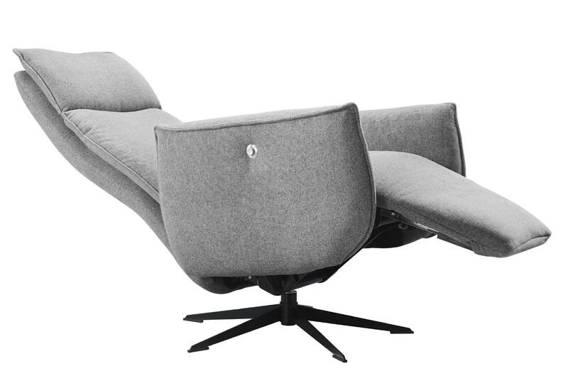 Relaxfauteuil Moio HR-schuim zitting zinc