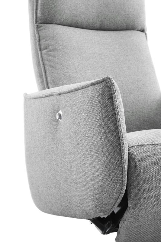 Relaxfauteuil Moio HR-schuim zitting zinc