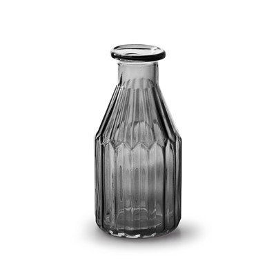 Flesvaas Jarra grijs glas, 7,5x15 cm