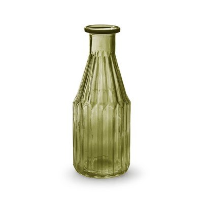 Flesvaas Jarra groen glas, 7,5x20 cm