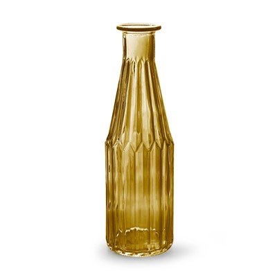 Flesvaas Jarra amber glas, 7,5x25 cm