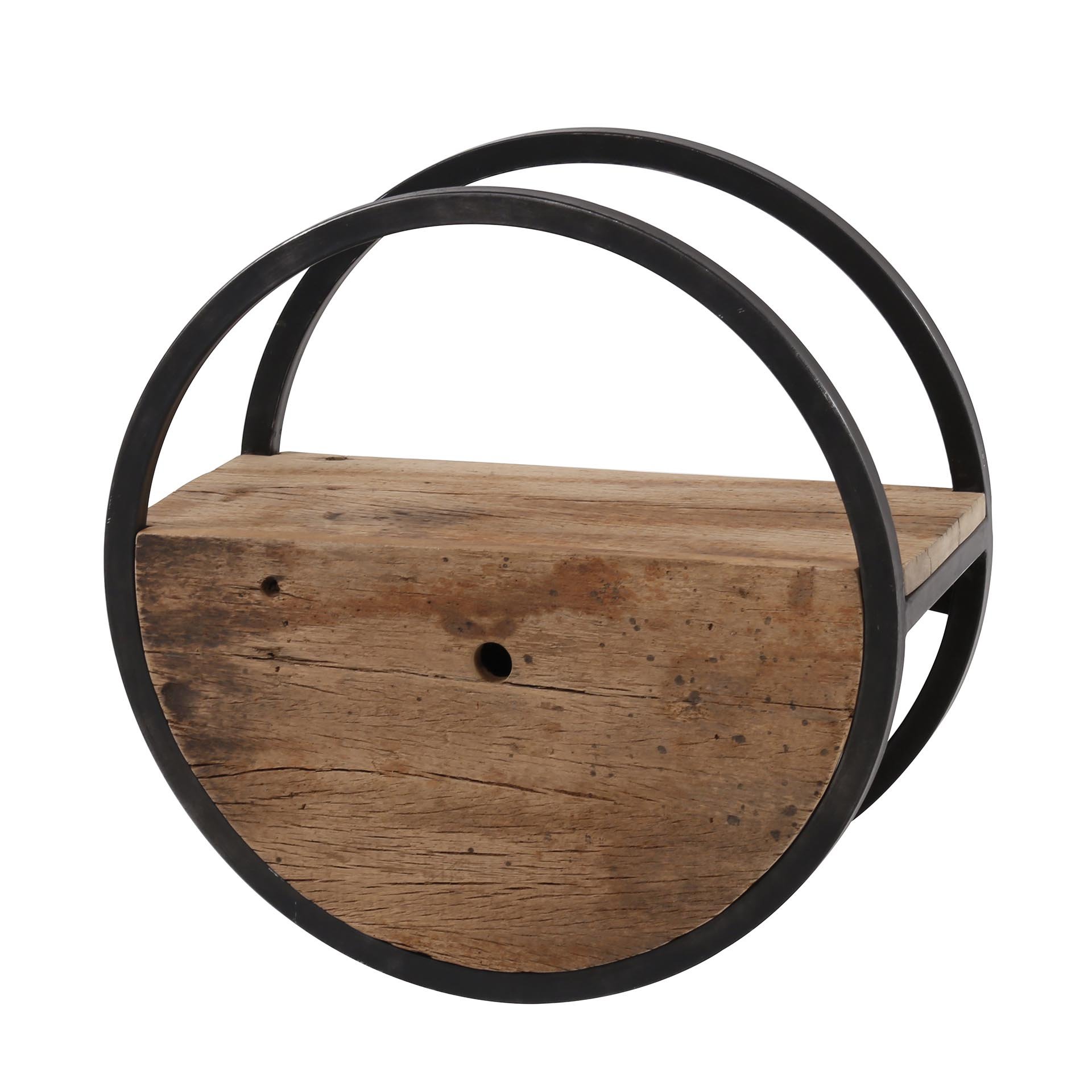 Wandschap circular Ø50 robuust hardhout