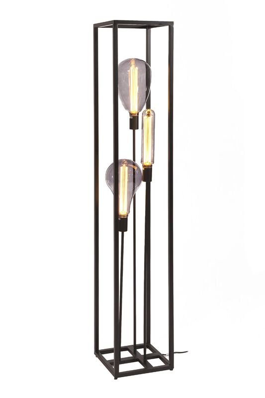 Vloerlamp Tiamo zwart staal, 24x24x120 cm