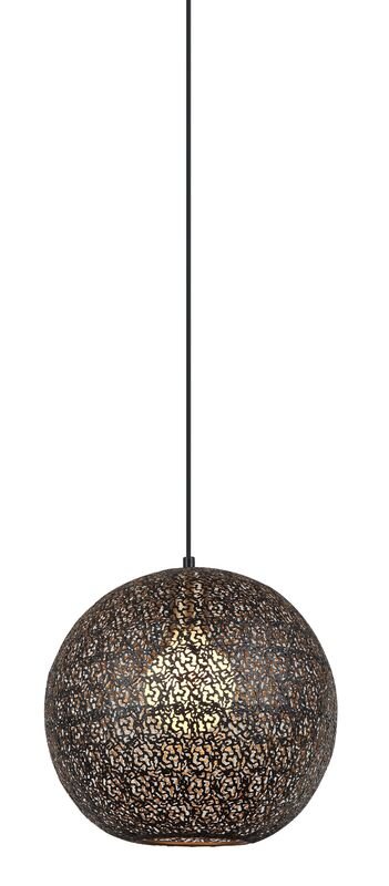 Hanglamp Tossica zwart staal, 30x120 cm