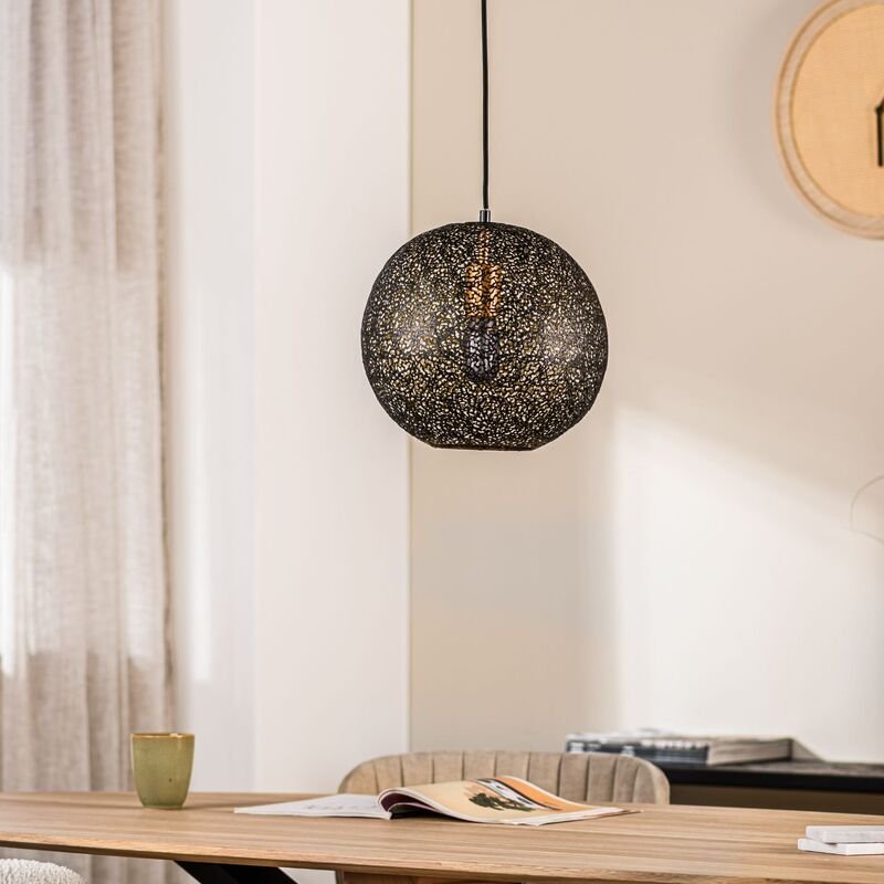 Hanglamp Tossica zwart staal, 30x120 cm