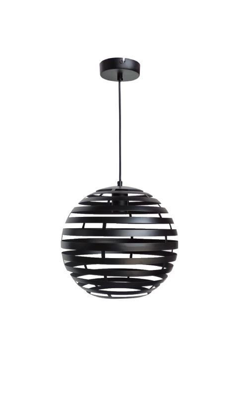 Hanglamp Fiorenza zwart staal, 30x120 cm
