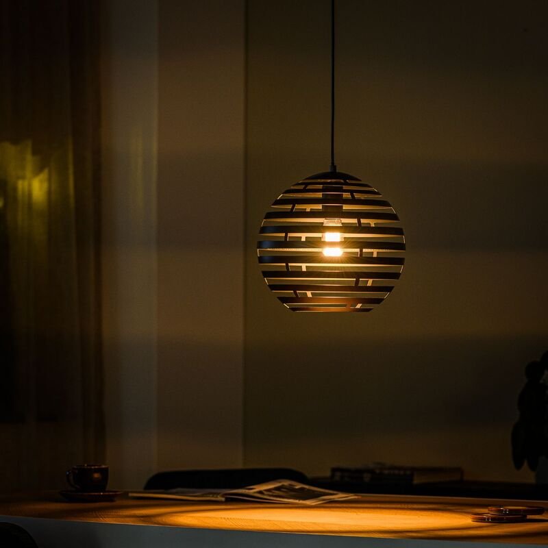 Hanglamp Fiorenza zwart staal, 30x120 cm