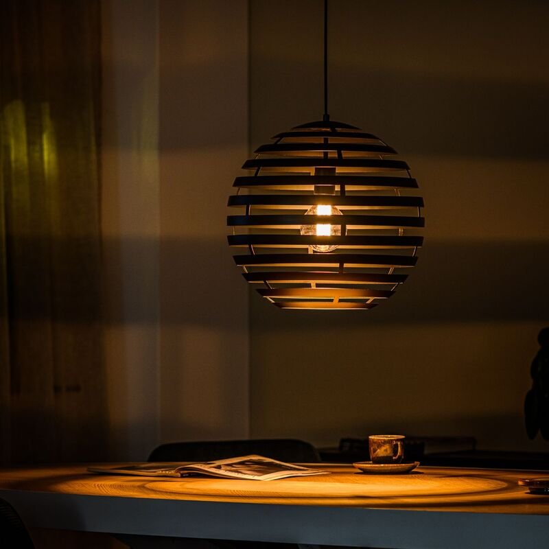 Hanglamp Fiorenza zwart staal, 40x120 cm