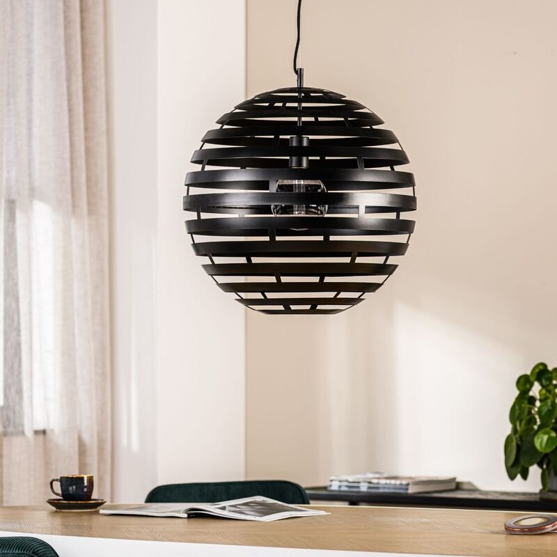 Hanglamp Fiorenza zwart staal, 50x120 cm