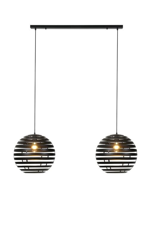 Hanglamp Fiorenza zwart staal, 110x40x120 cm