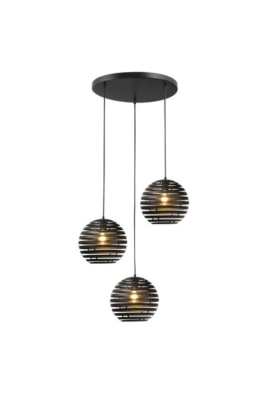 Hanglamp Fiorenza zwart staal, 40x30x130 cm