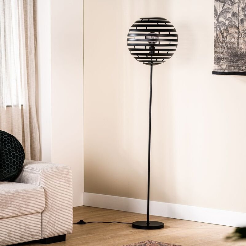 Vloerlamp Fiorenza zwart staal, 40x165 cm