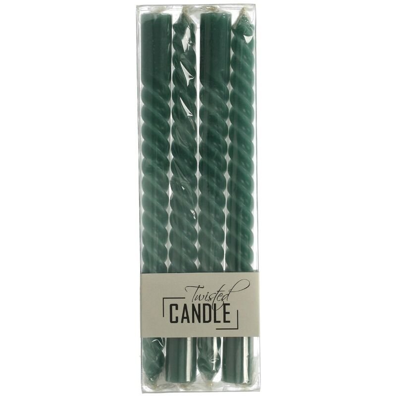 Kaarsen Candele green wax, 4 stuks