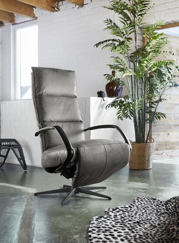 Relaxfauteuil Moio HR-schuim zitting antraciet
