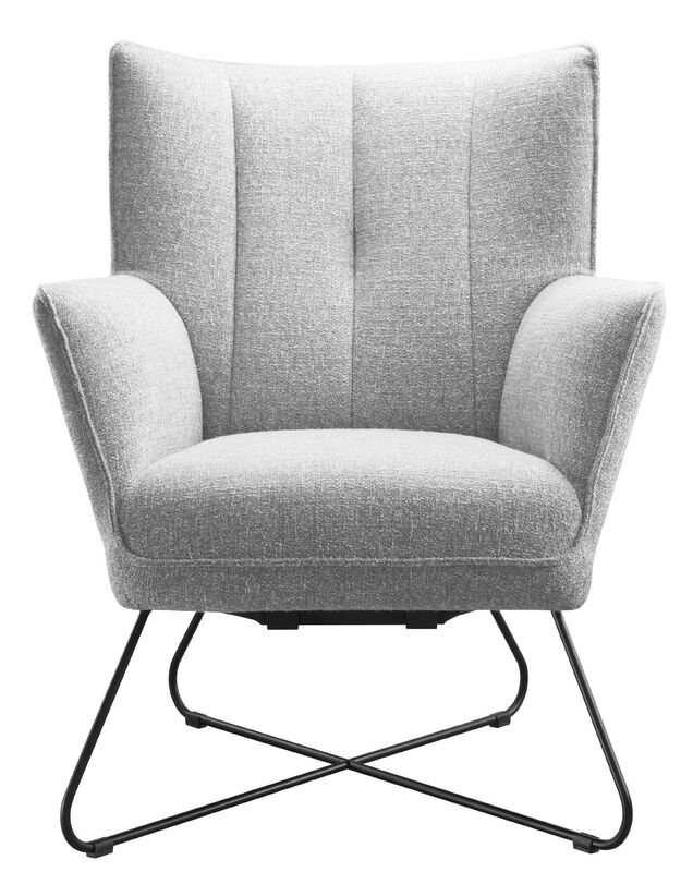 Fauteuil Moretto ash grey textiel, 80x75x99 cm