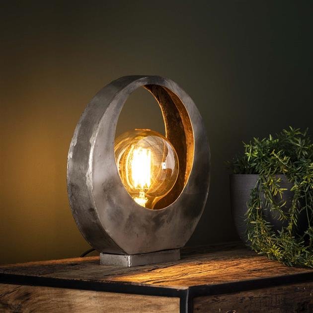 Tafellamp full Moon oud zilver
