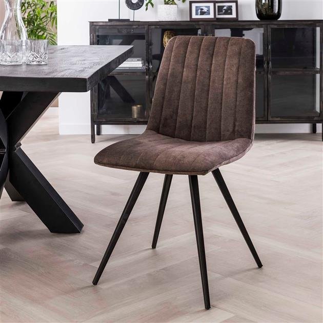 Optimaal middernacht Beraadslagen Eetstoel Velvet taupe