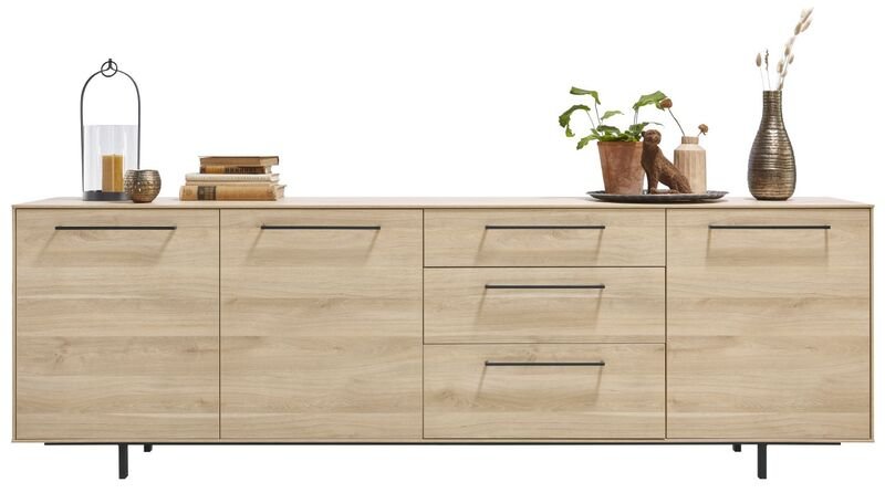 Dressoir Ricco fresh oak melamine, 238x45x78 cm