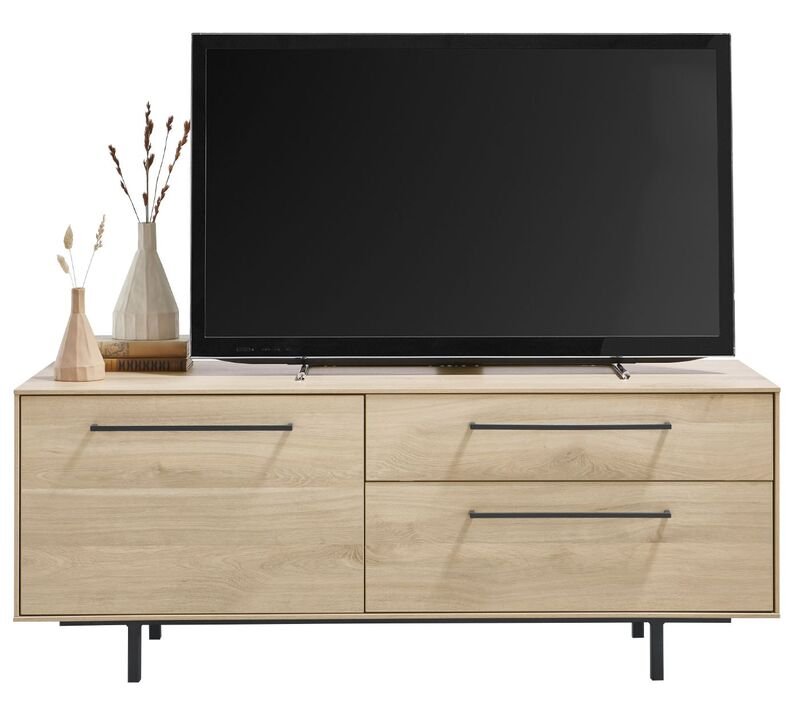 Tv-meubel Ricco fresh oak melamine, 125x45x50 cm