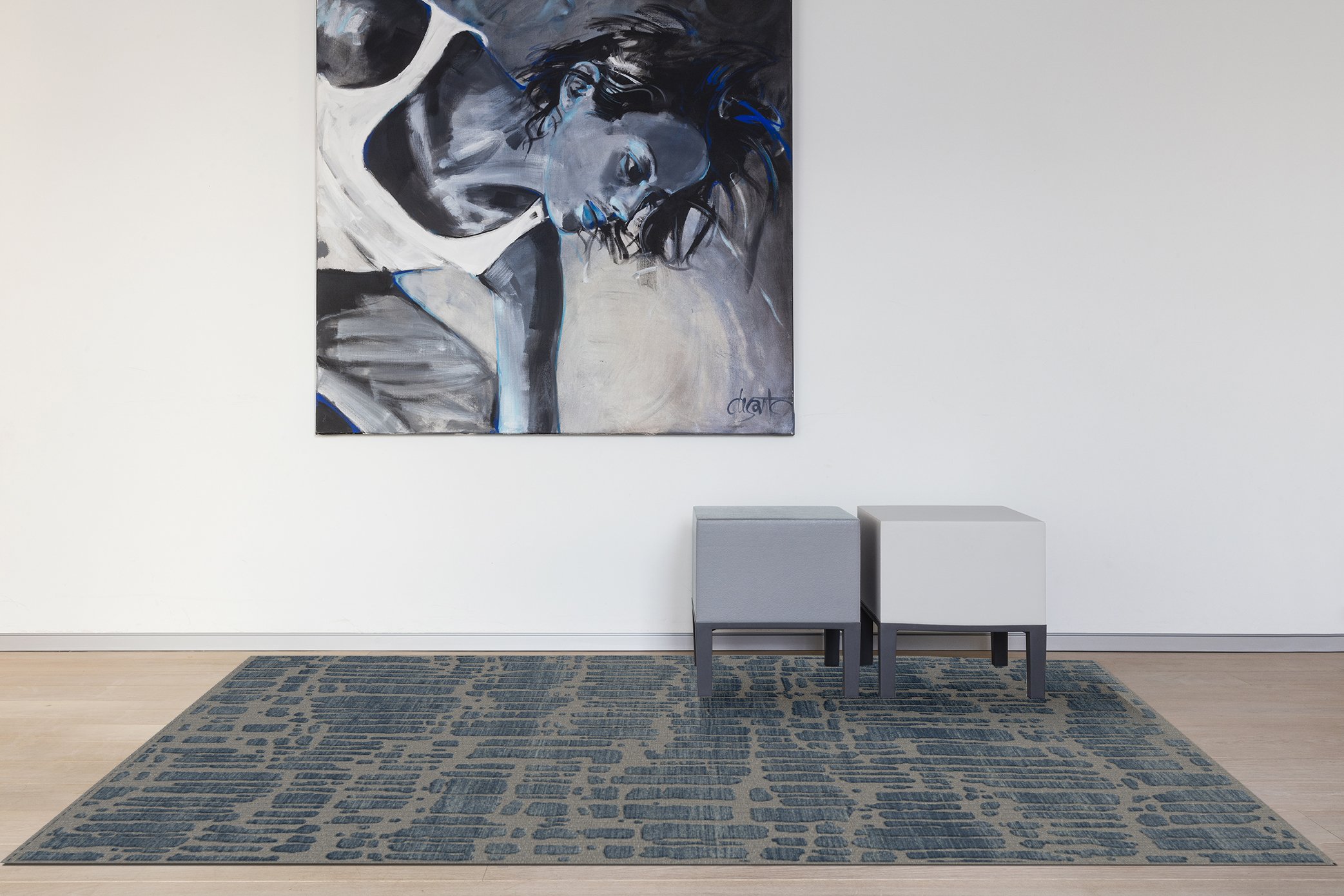 Karpet Ensuite Graphix grey/navy, 160x230 cm