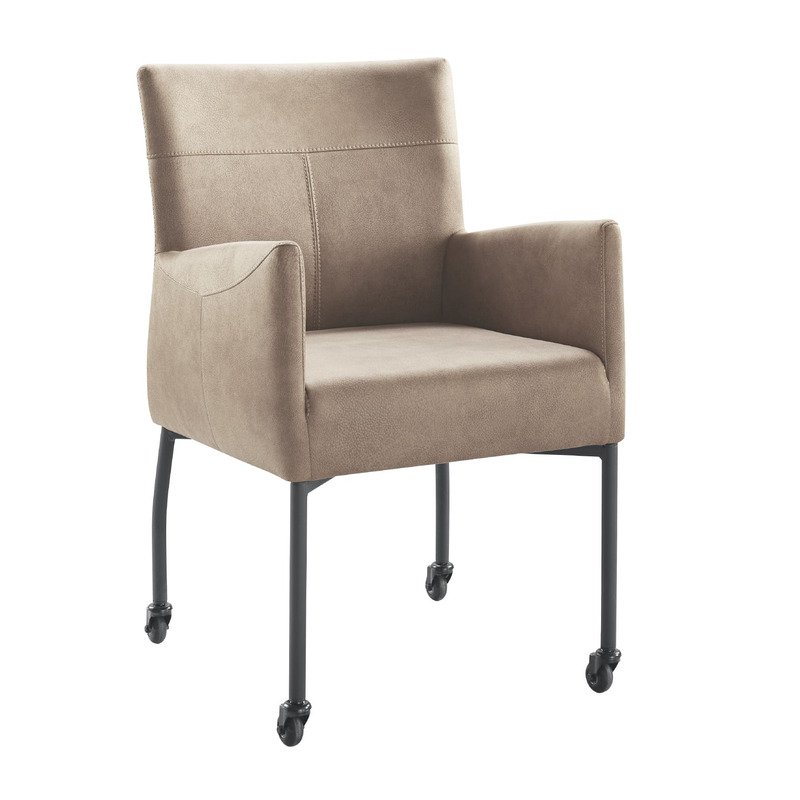 Eetkamerstoel Barola taupe microvezel