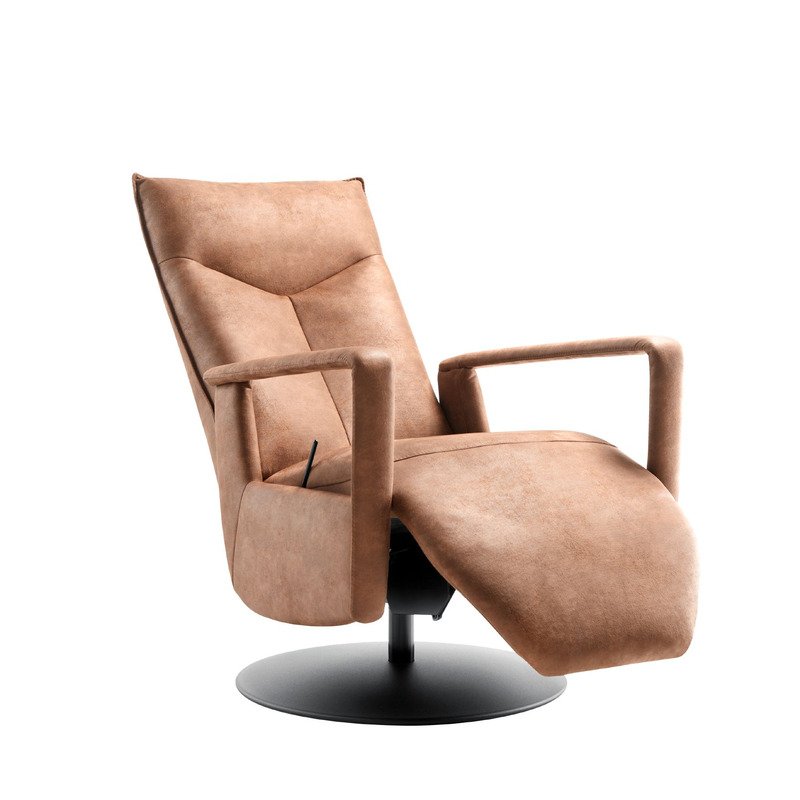 Relaxfauteuil Seduto pocketvering i.c.m. HR-schuim zitting handmatig verstelbaar brandy