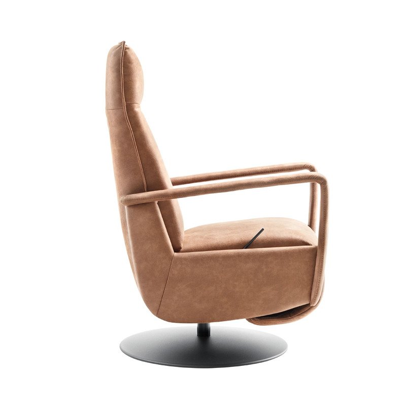 Relaxfauteuil Seduto pocketvering i.c.m. HR-schuim zitting handmatig verstelbaar brandy