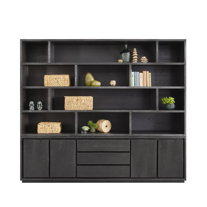 Boekenkast Lavio 210 x 242 black