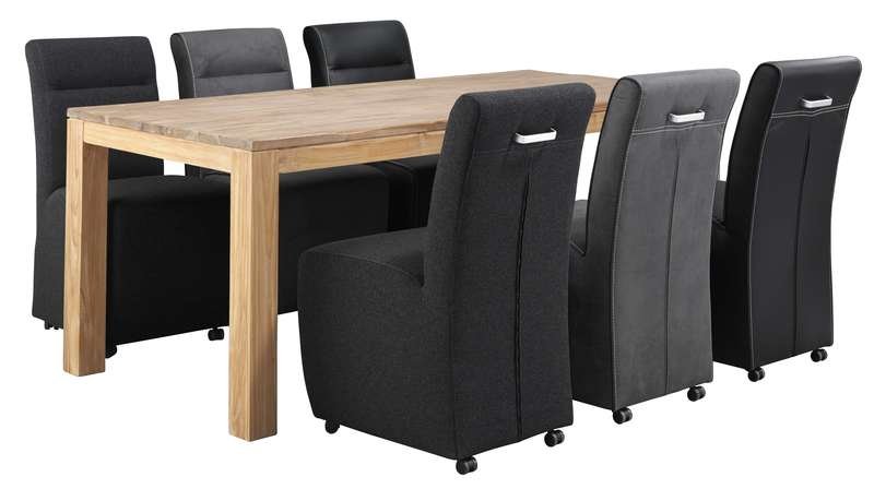 Eettafel Silvano stone wash teak, 190x95x78 cm