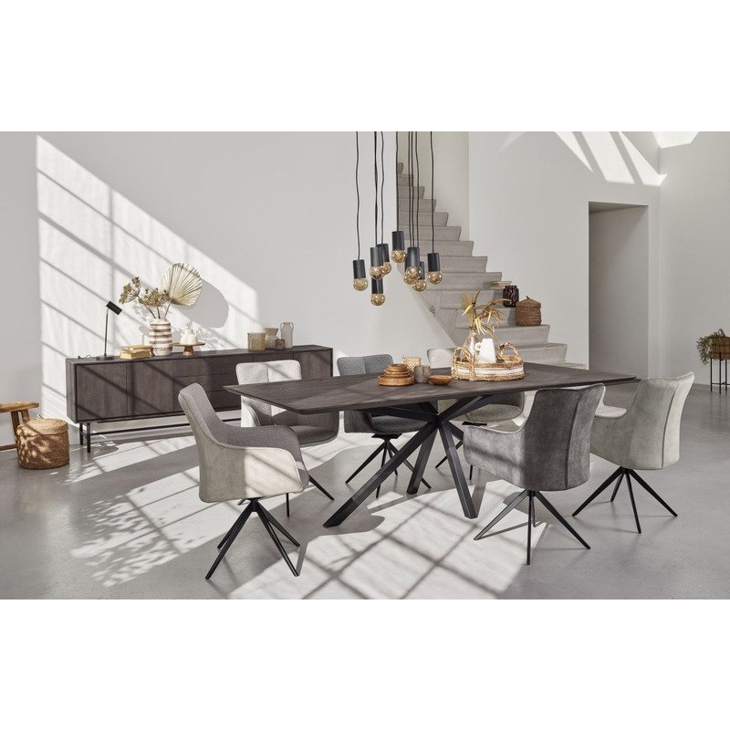 Eettafel Belvio 210x100 dark oak fineer