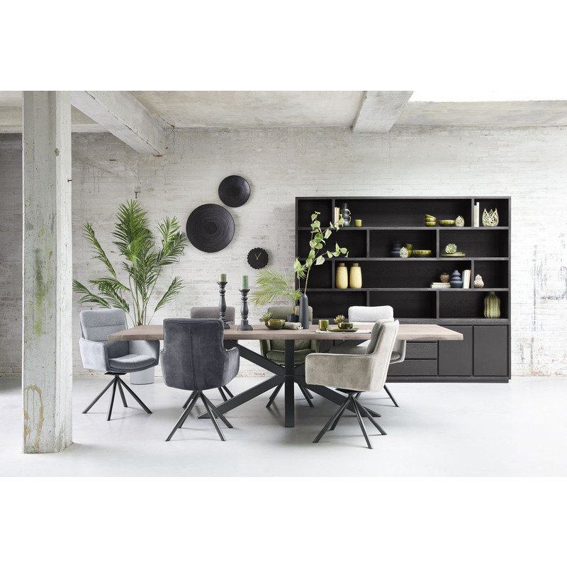 Eetfauteuil Cavaletta dark grey