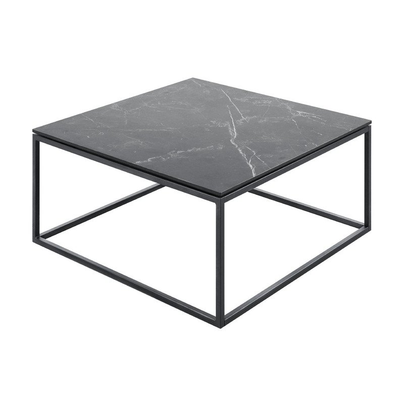 Salontafel Lineto zwart keramiek 85x85 cm