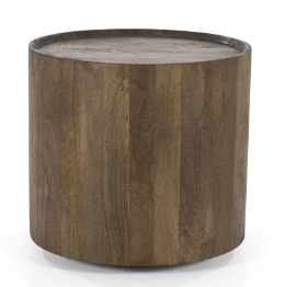 Bijzettafel Zavion mango hout Ø 45 cm