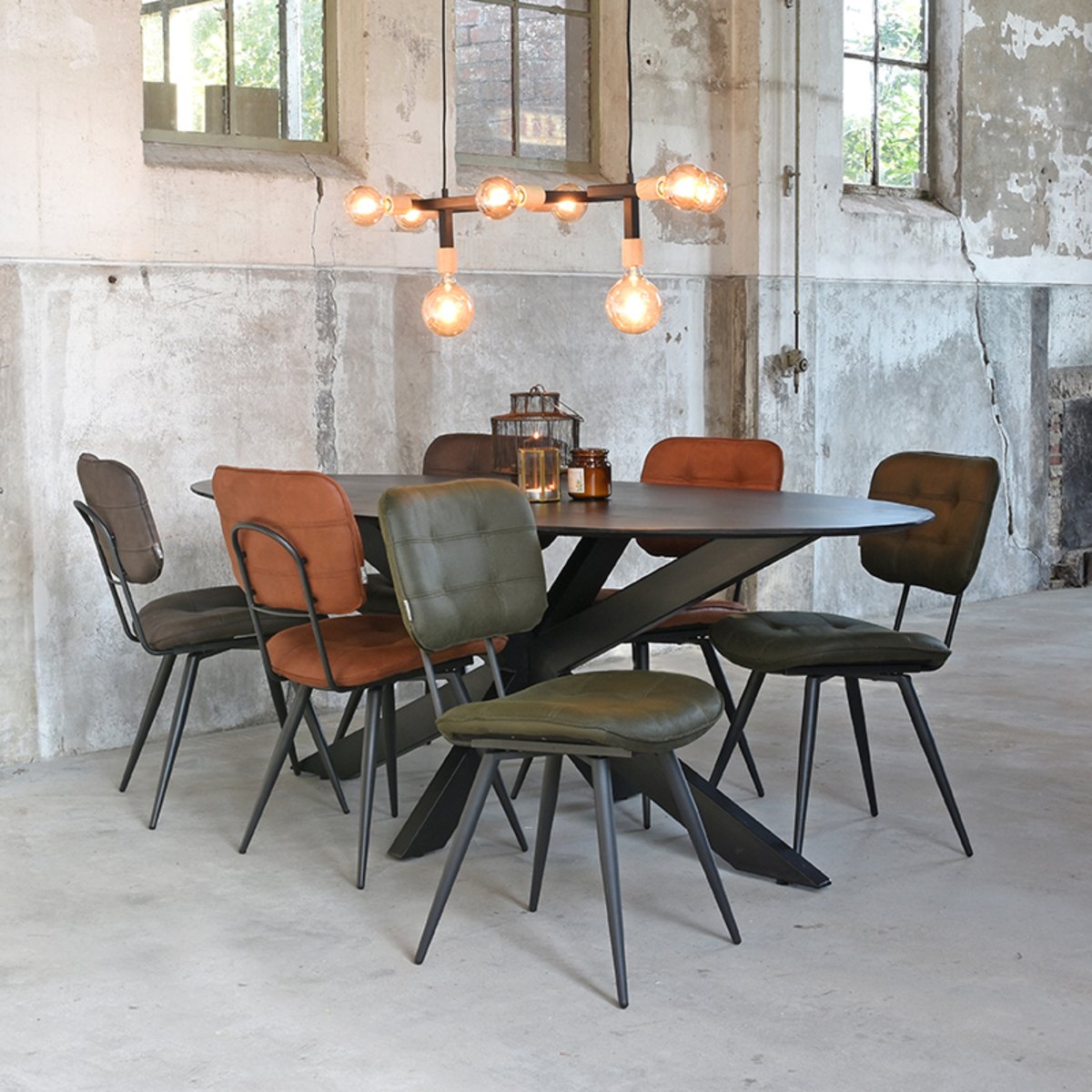 Eetkamerstoel Gus army green