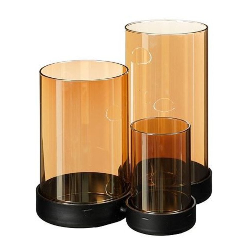 Kaarsenhouder Orselina goud 3 glazen