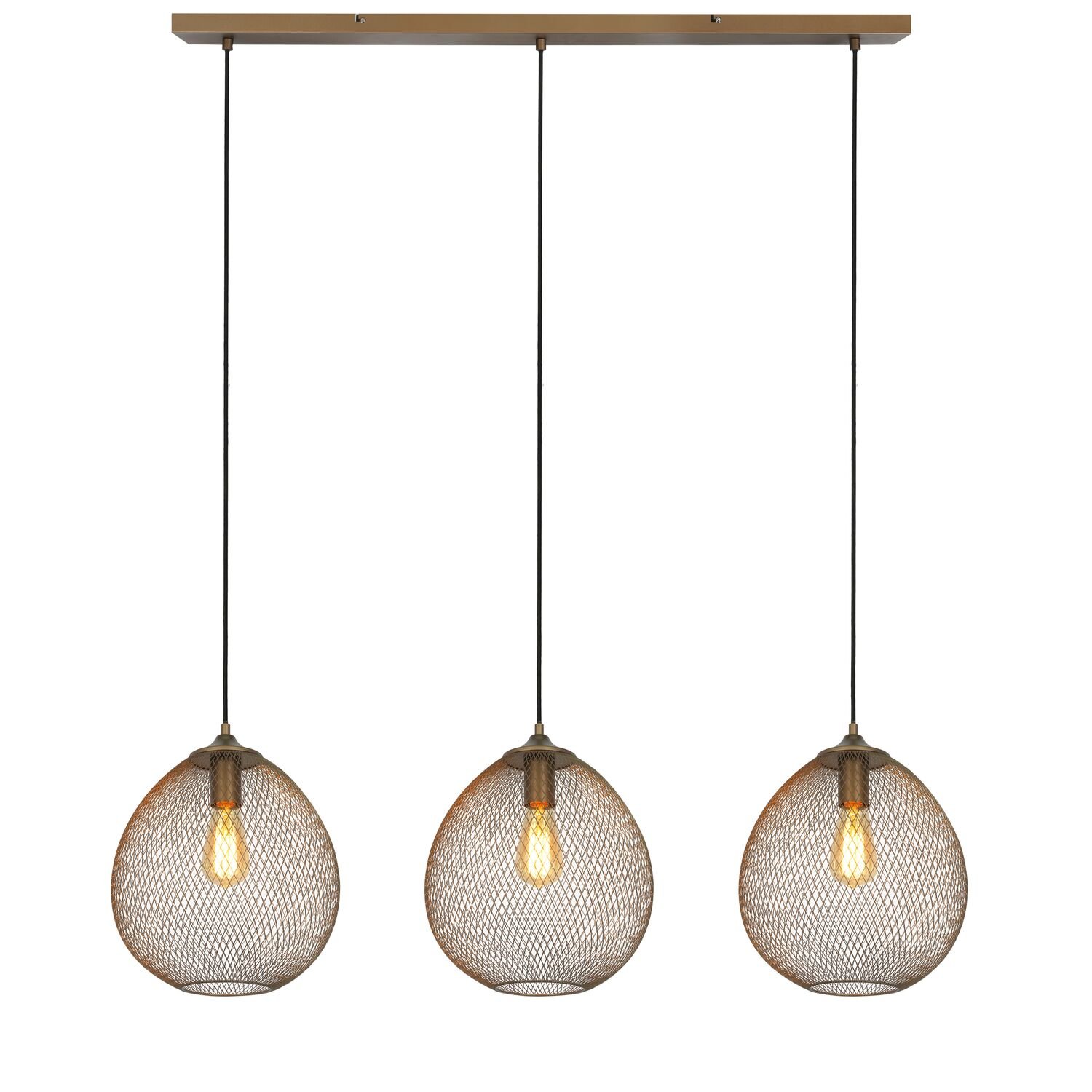 Hanglamp Maroggia 3 lampen copper brown