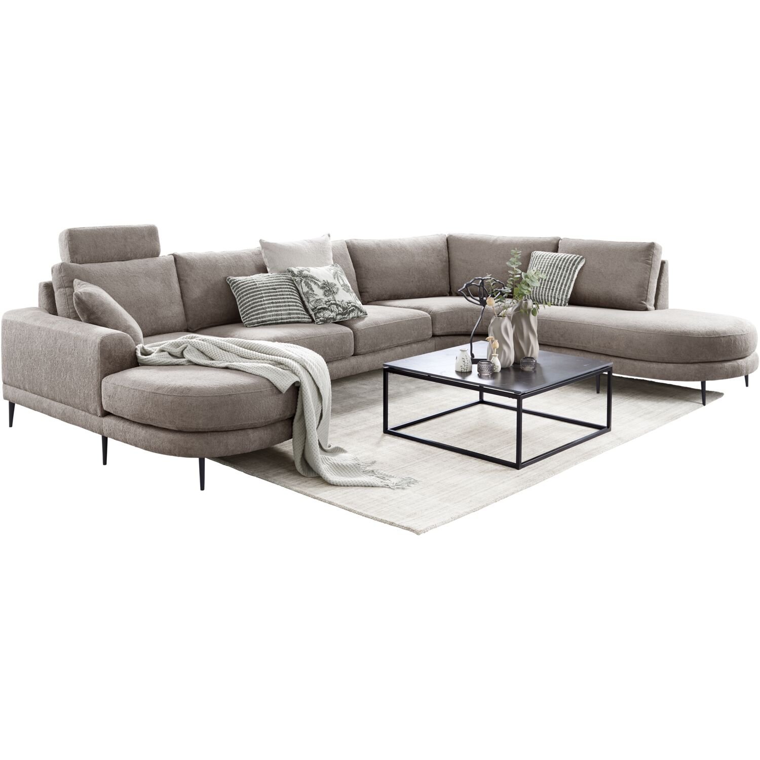 Salontafel Lineto zwart keramiek 85x85 cm