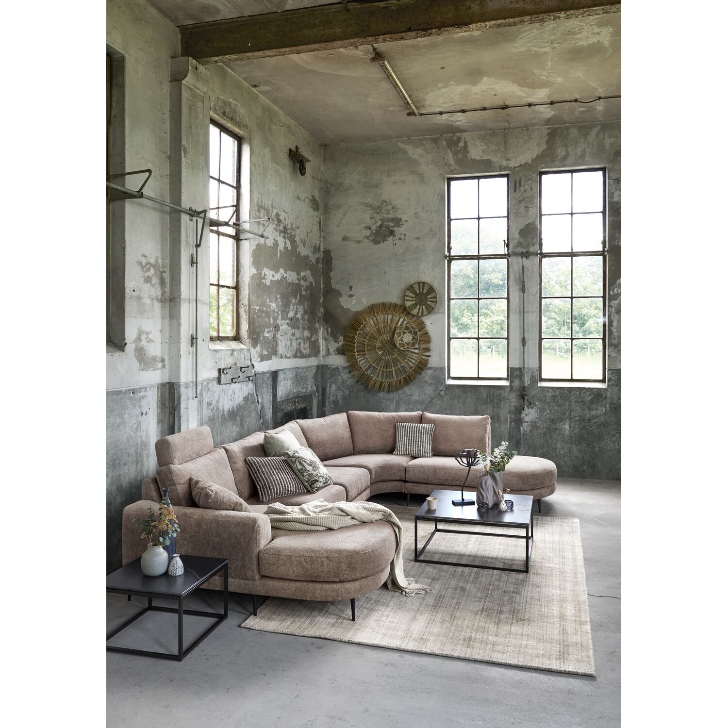 Salontafel Lineto zwart keramiek 85x85 cm